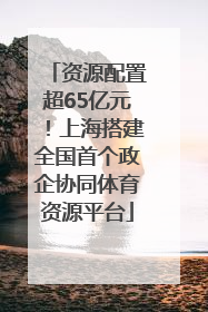 资源配置超65亿元！上海搭建全国首个政企协同体育资源平台
