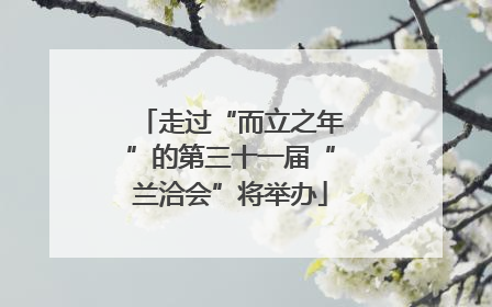 走过“而立之年”的第三十一届“兰洽会”将举办