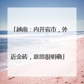 越南：内并省市，外近金砖，意思很明确