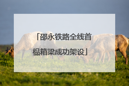 邵永铁路全线首榀箱梁成功架设
