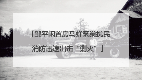 邹平闲置房马蜂筑巢扰民 消防迅速出击“剿灭”