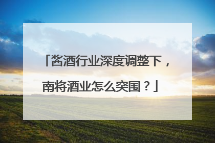 酱酒行业深度调整下，南将酒业怎么突围？