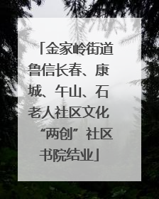 金家岭街道鲁信长春、康城、午山、石老人社区文化“两创”社区书院结业