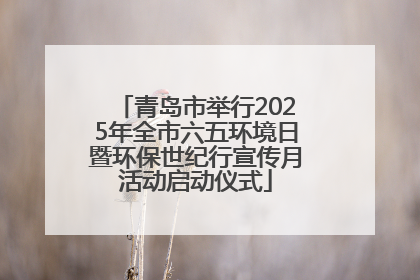 青岛市举行2025年全市六五环境日暨环保世纪行宣传月活动启动仪式