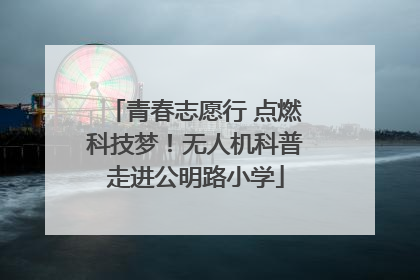 青春志愿行 点燃科技梦！无人机科普走进公明路小学