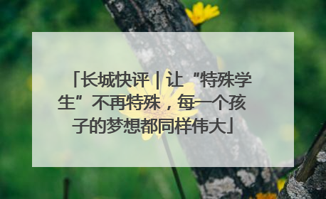 长城快评｜让“特殊学生”不再特殊，每一个孩子的梦想都同样伟大