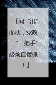 闻“汛”而动，党政“一把手”必须直接抓！