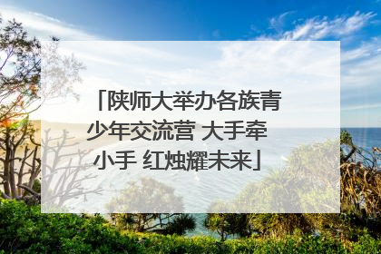 陕师大举办各族青少年交流营 大手牵小手 红烛耀未来