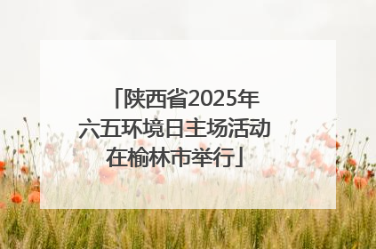 陕西省2025年六五环境日主场活动在榆林市举行