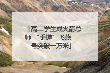 高二学生成火箭总师 “手搓”飞燕一号突破一万米