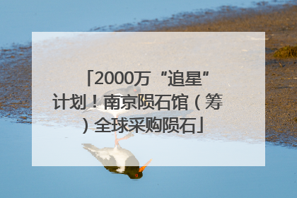 2000万“追星”计划！南京陨石馆（筹）全球采购陨石