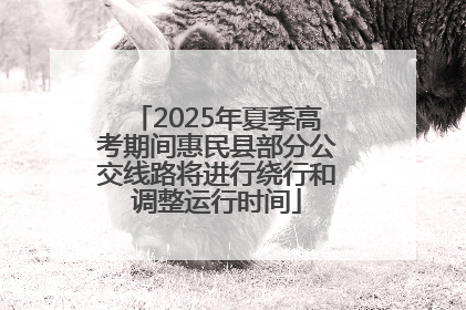 2025年夏季高考期间惠民县部分公交线路将进行绕行和调整运行时间