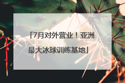 7月对外营业！亚洲最大冰球训练基地