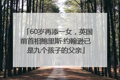 60岁再添一女，英国前首相鲍里斯·约翰逊已是九个孩子的父亲