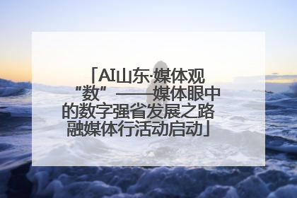 AI山东·媒体观“数”——媒体眼中的数字强省发展之路融媒体行活动启动
