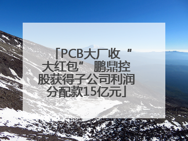 PCB大厂收“大红包” 鹏鼎控股获得子公司利润分配款15亿元
